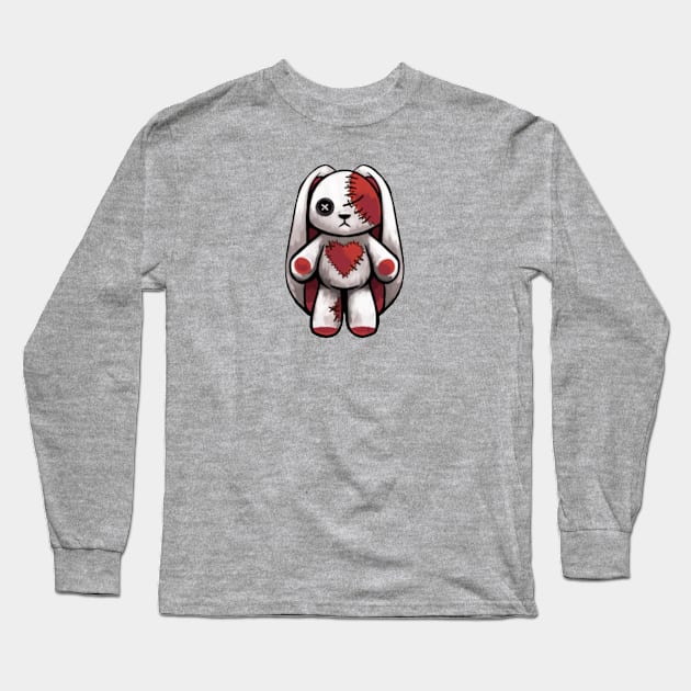 Bunny Heart Spooky Long Sleeve T-Shirt by Syntheous